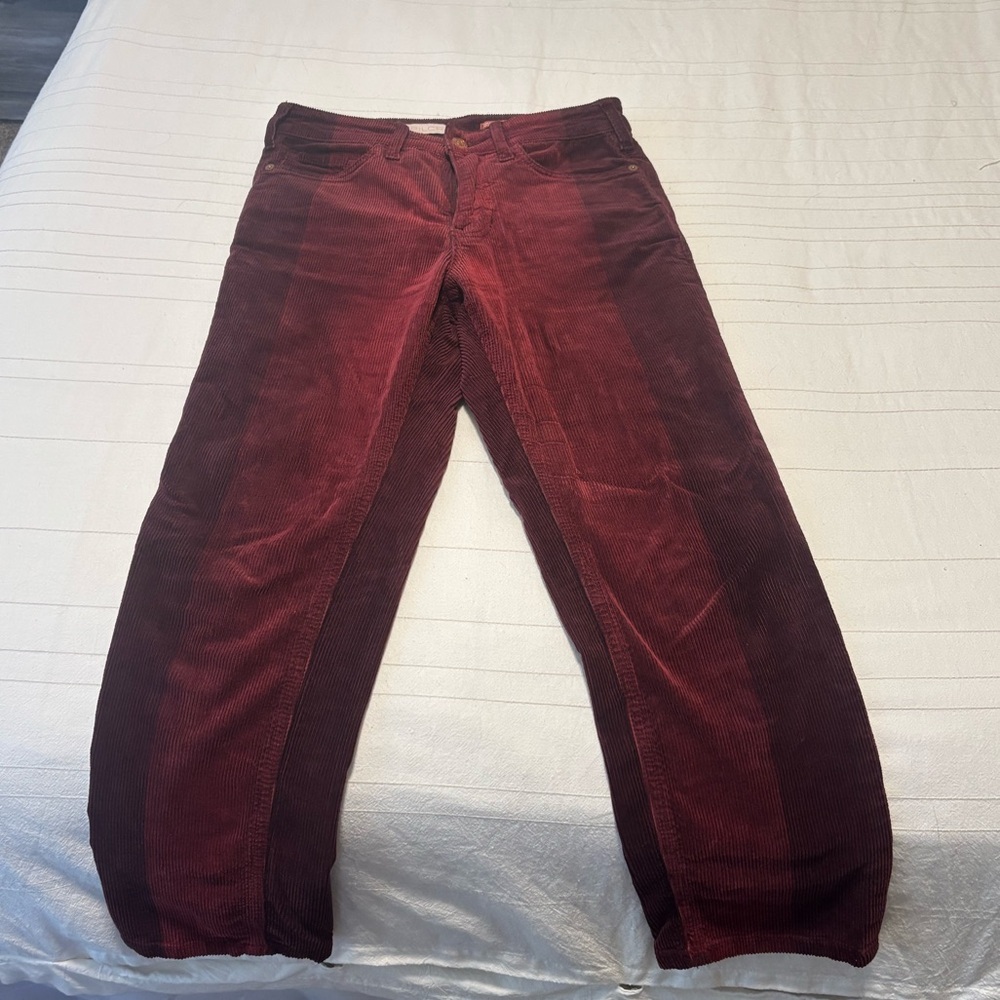 Anthropologie Men's Deep Red Corduroy Pants